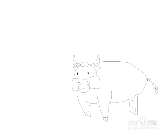 牛郎被赶出家门简笔画