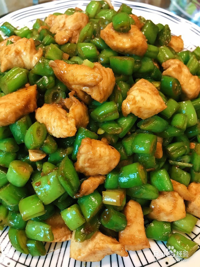 孜然豆角鸡丁「下饭菜」