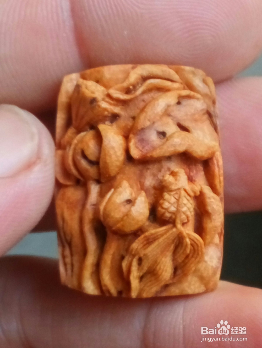 桃核雕刻金玉满堂方牌过程