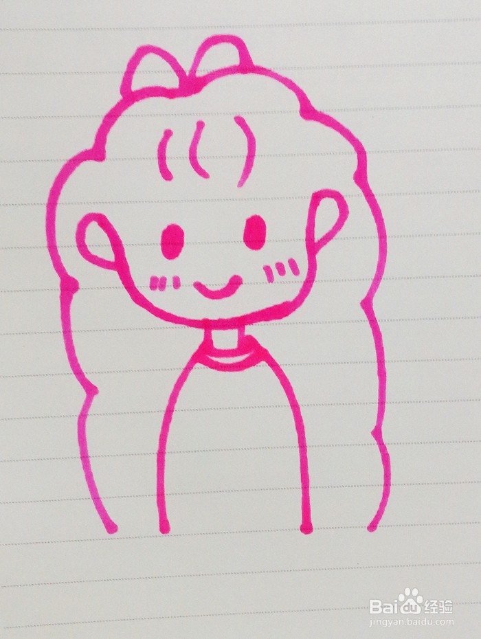 手绘可爱的卡通女孩头像