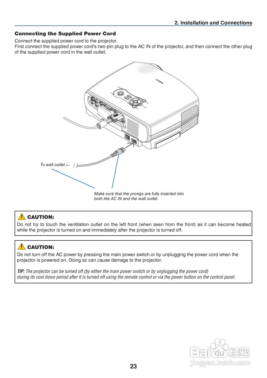 佳能LV-X7投影机使用说明书:[4]