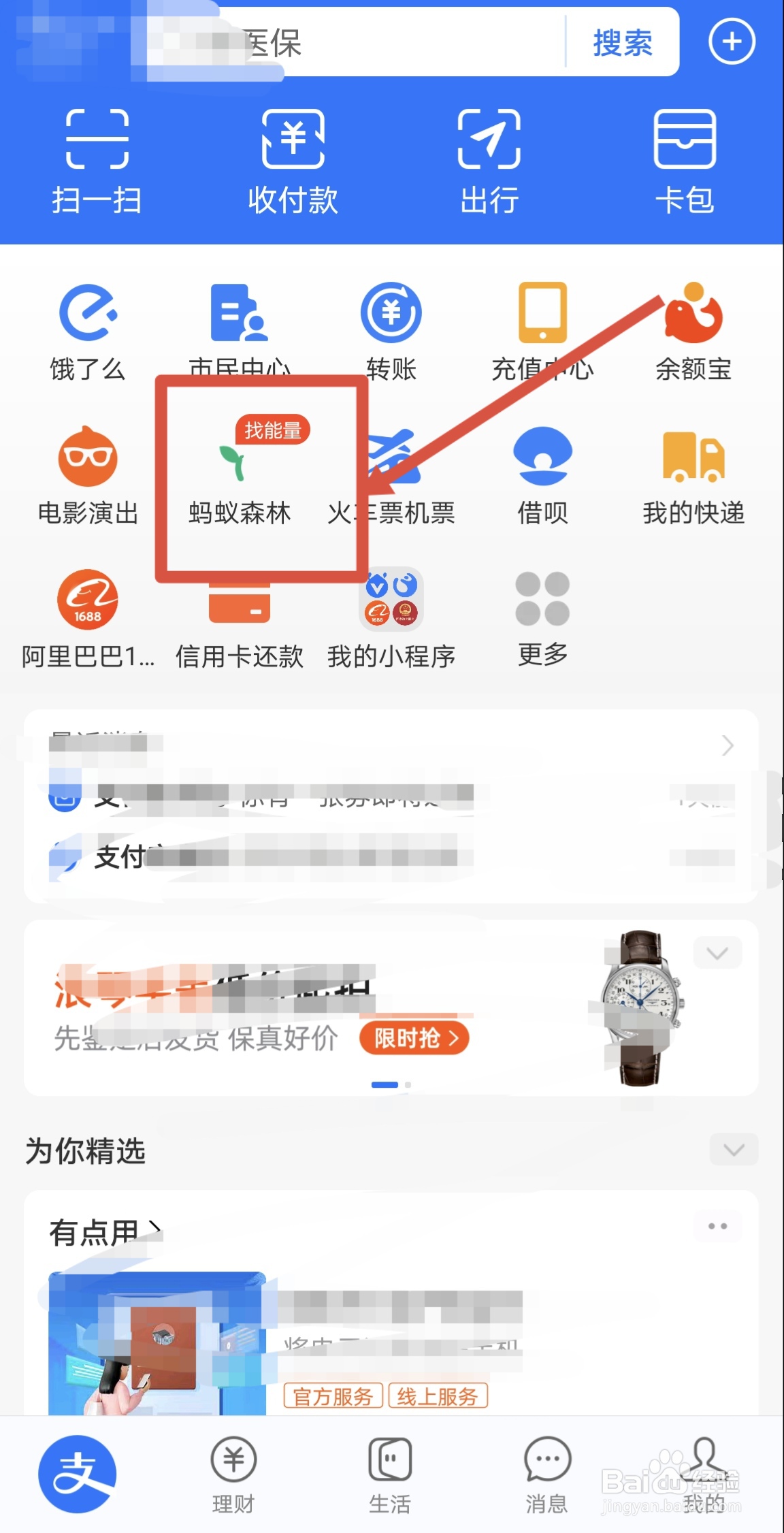 支付宝怎么发现神奇物种