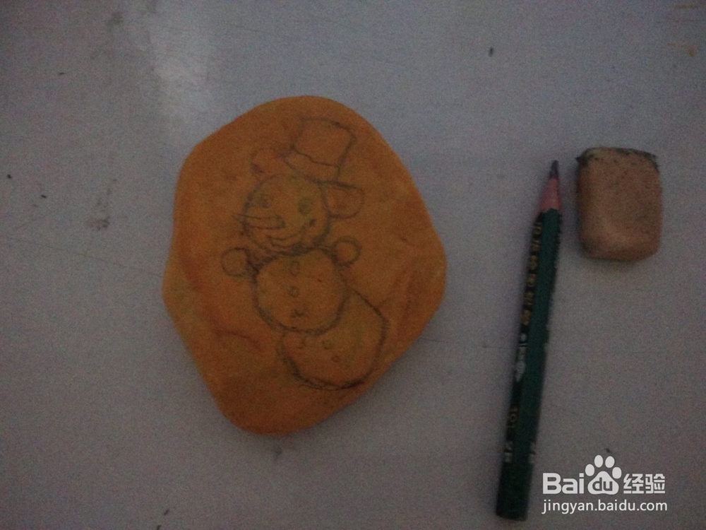 圣诞节礼物——石头画。