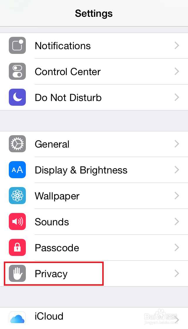 iphone手机如何打开或关闭定位服务