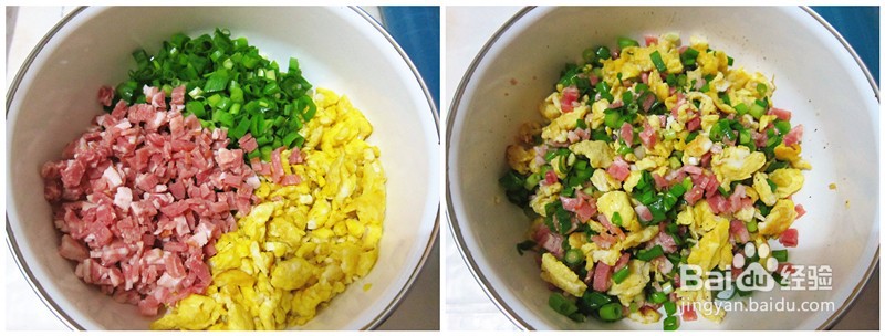 香葱培根鸡蛋饼的做法