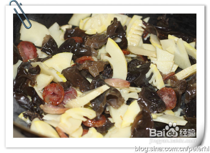 黑木耳笋子炒香肠