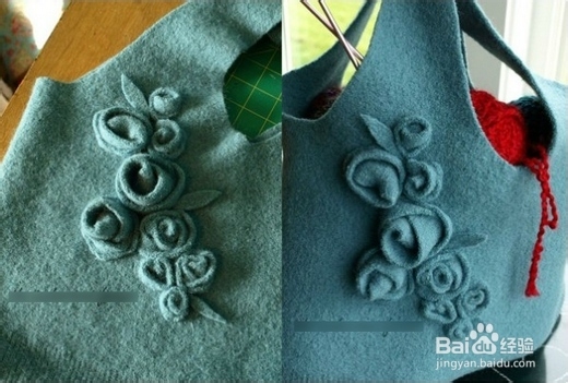 旧款毛衣巧思变美包 DIY花朵包包