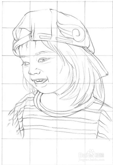 怎么素描画小女孩