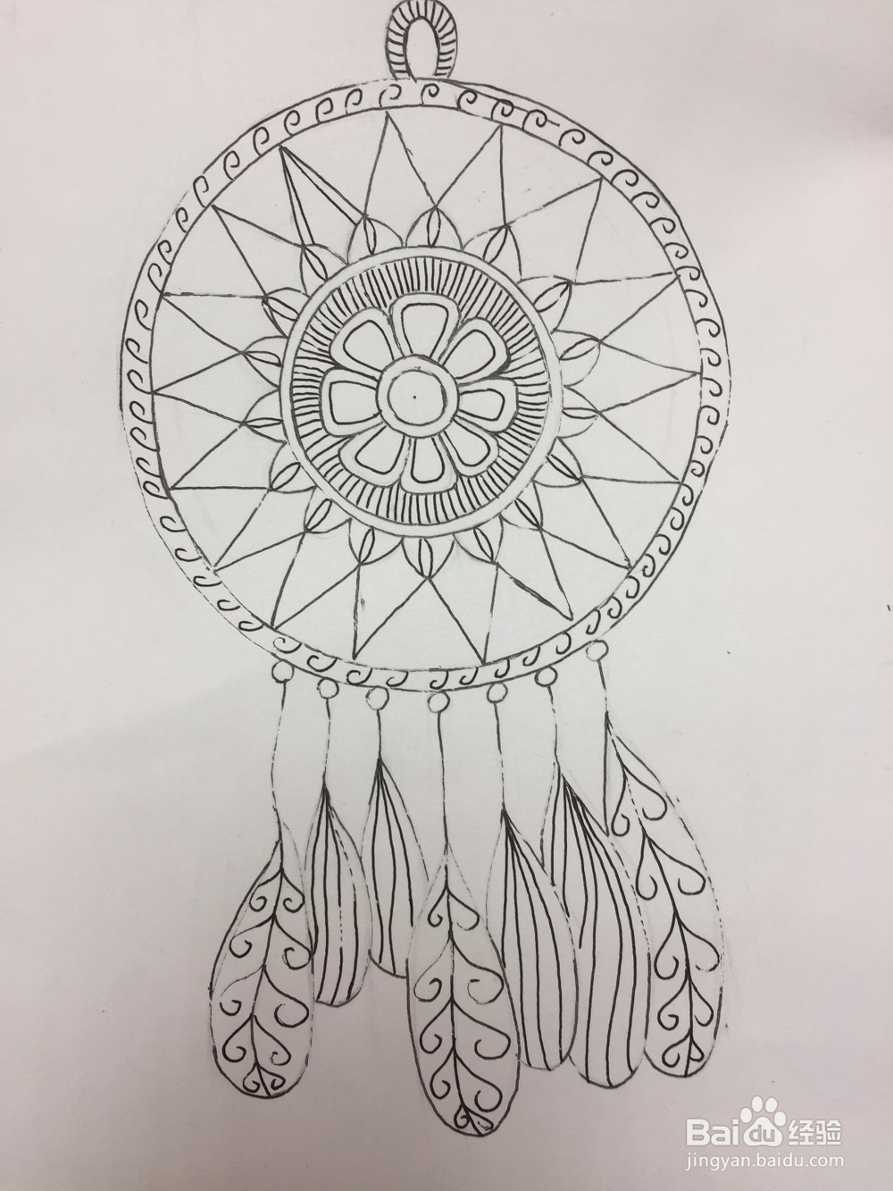 超级简单的手绘捕梦网的详细教程