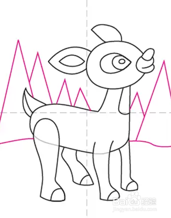 如何绘制卡通小鹿