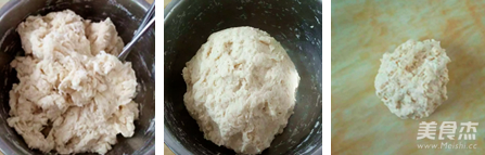 手工揉面豆沙花朵面包