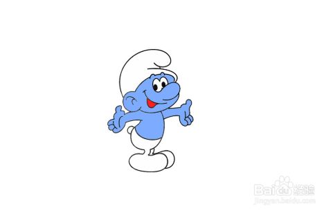 蓝精灵怎么画?具体如下