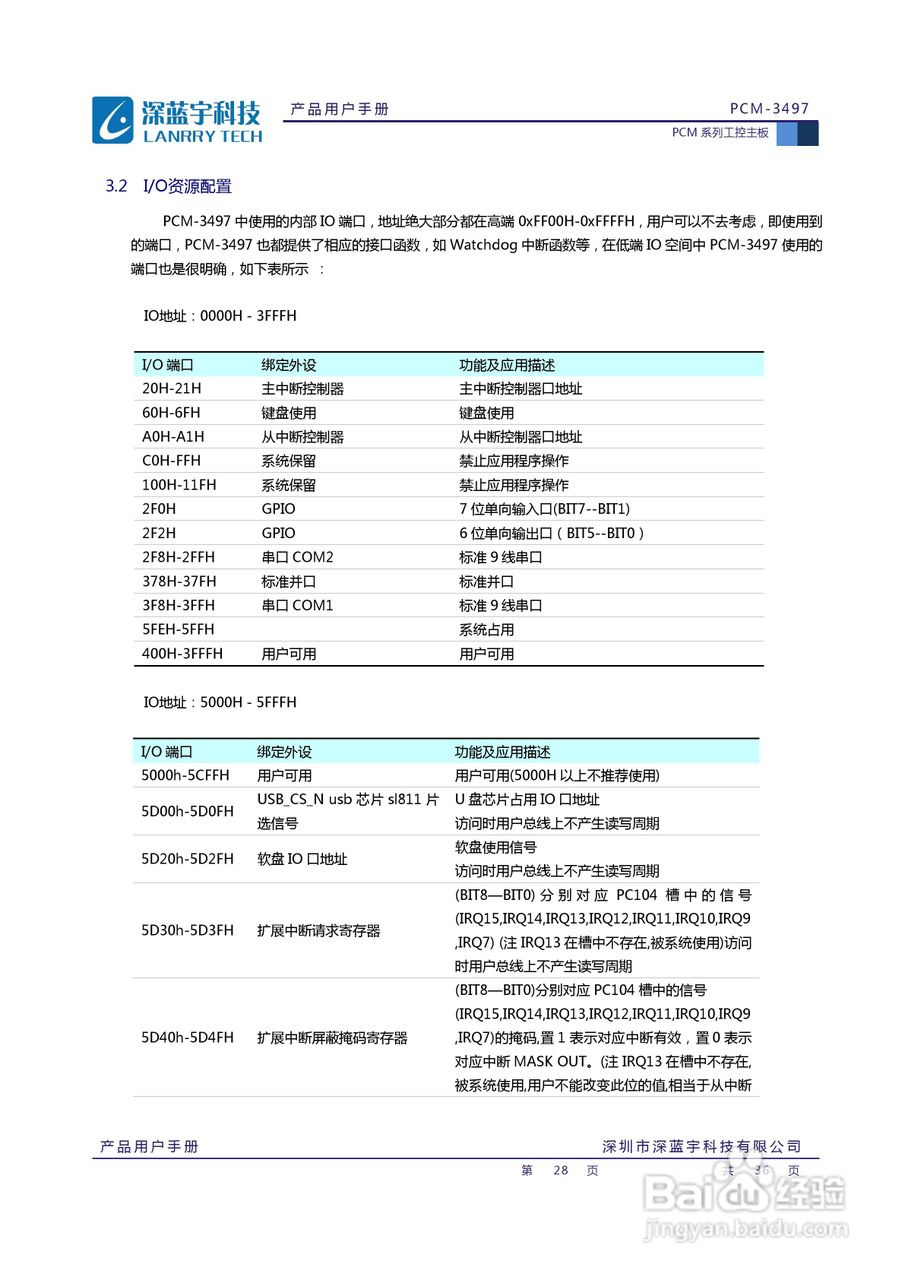 深蓝宇PCM-3497工业主板用户手册:[3]