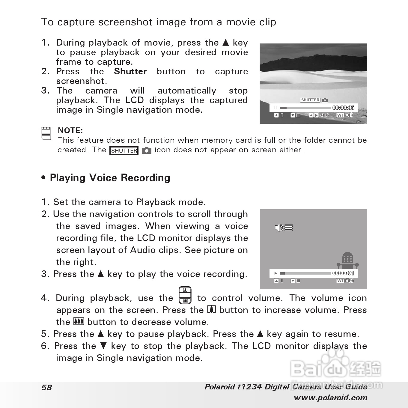 宝丽来Polaroid t1234数码相机使用说明书:[6]