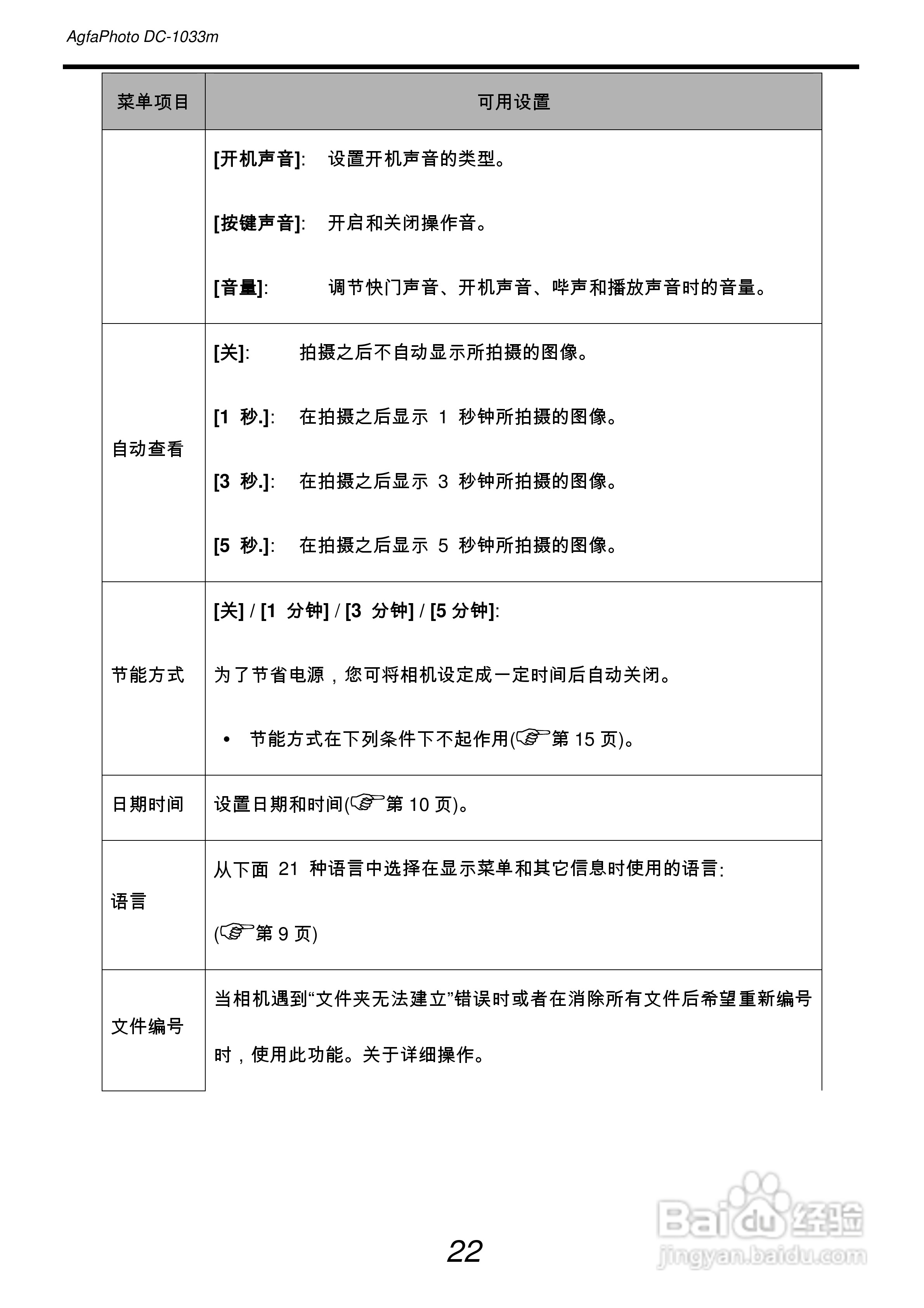 爱克发AgfaPhoto DC-1033m数码相机使用说明书:[3]