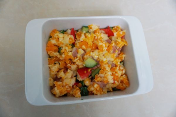 焗咸蛋黄蟹味培根#在“家”打造ins风美食#