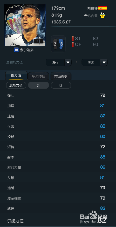 FIFA OL3巴伦西亚球员推荐(替补阵容下篇)