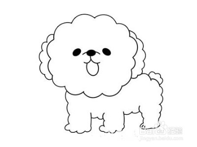 怎么画出一只可爱的黄色泰迪