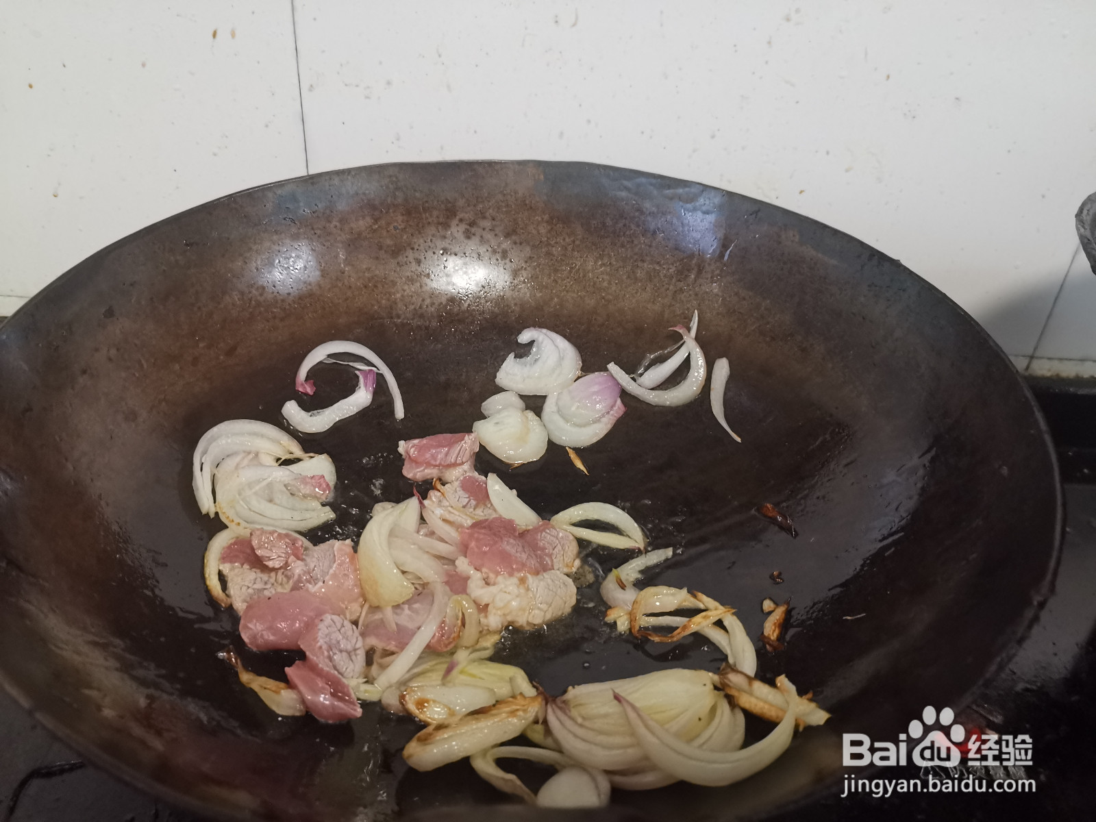 里脊肉炒菜薹