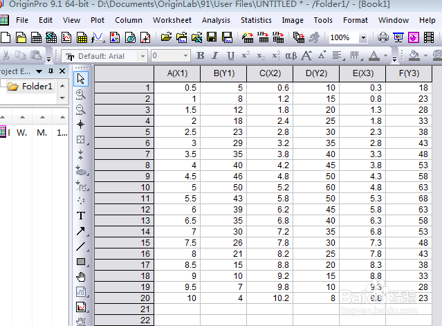 origin9.1曲线颜色线型设置