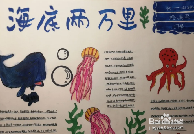 海底两万里手抄报简单又漂亮