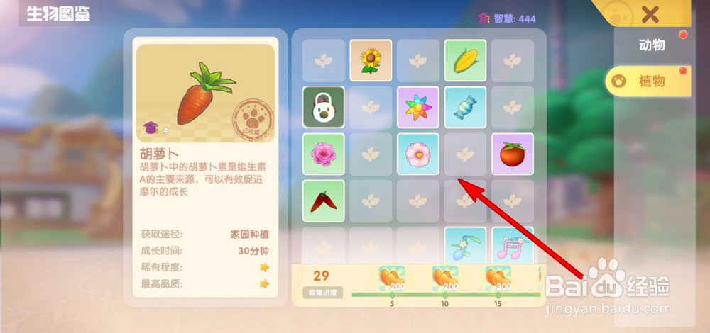 摩尔庄园手游解锁的动物和植物怎么查看