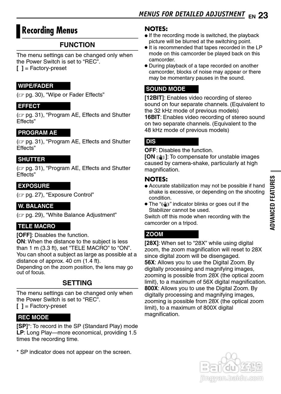 JVC GR-D347U DIGITAL VIDEO CAMERA摄像机说明书:[3]