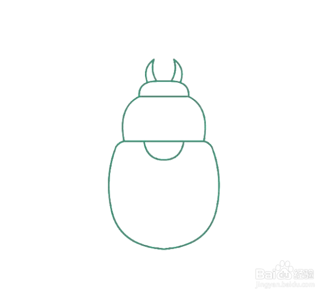 如何画甲虫的简笔画