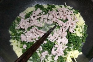荠菜冬笋炒肉丝的做法