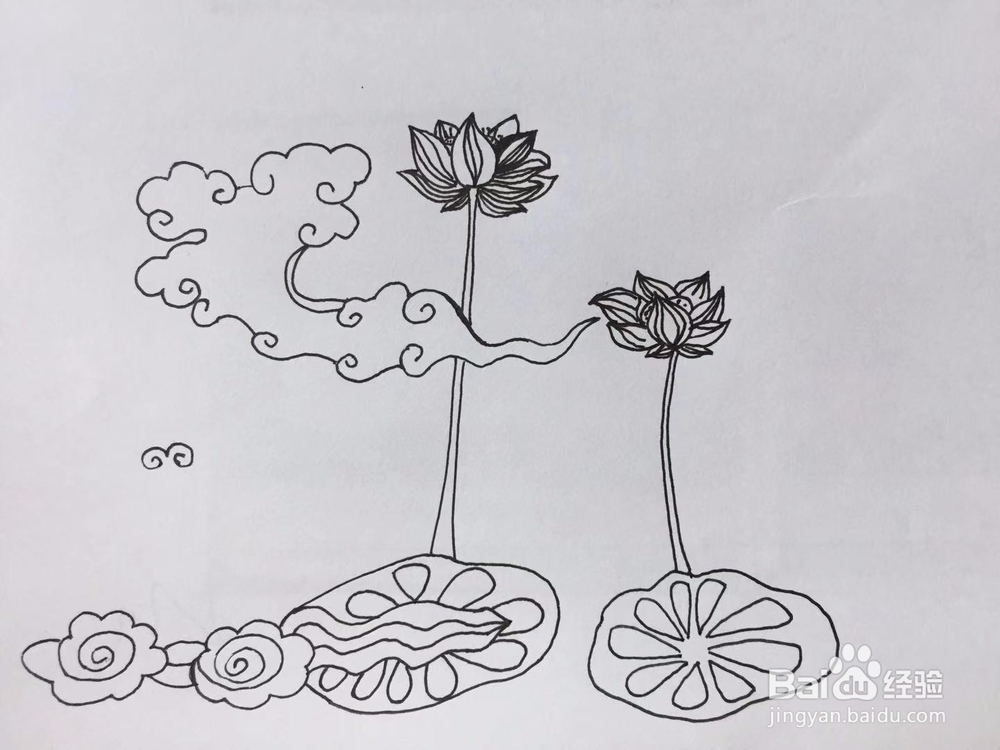 仙气缭绕的场景用水彩笔怎么画