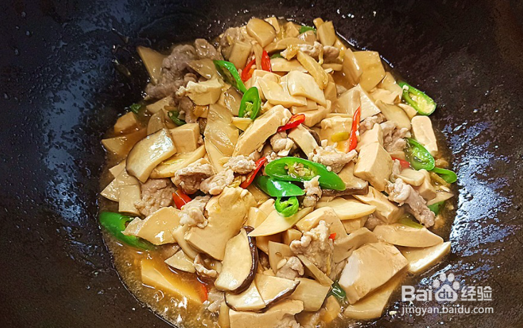 家庭版滑嫩的杏鲍菇肉片溜豆腐