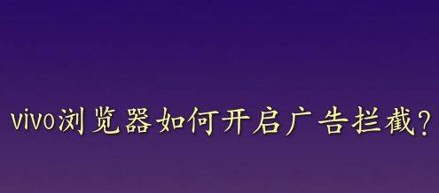vivo手机浏览器如何设置广告拦截听语音