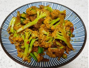豆豉炒有机花菜的做法