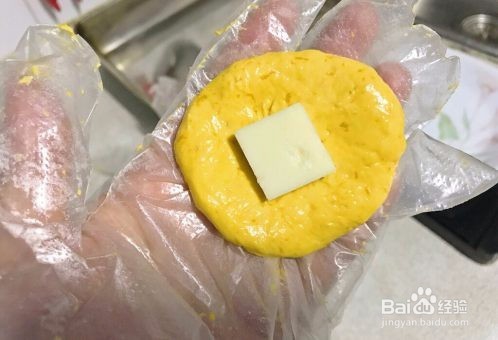 做饼之南瓜糯米芝士饼家常做法教程