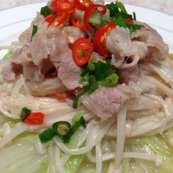 豉油肥牛金针白菜