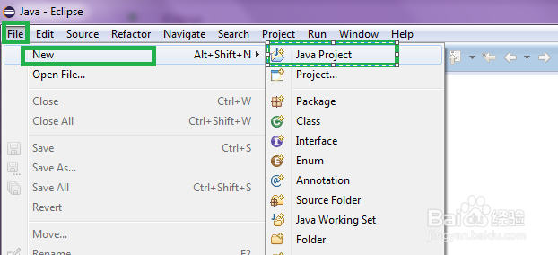 Eclipse使用-：[2]如何创建Java工程