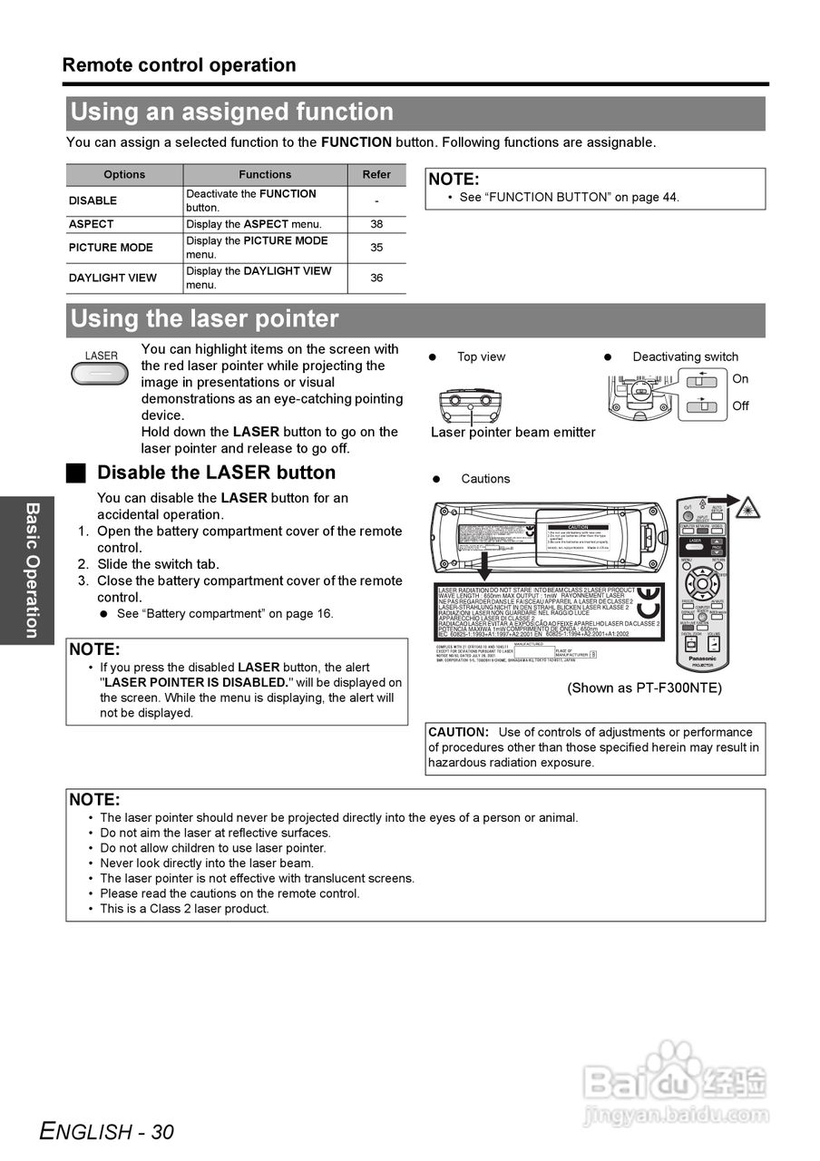 松下PT-F300NTE投影机使用说明书:[3]