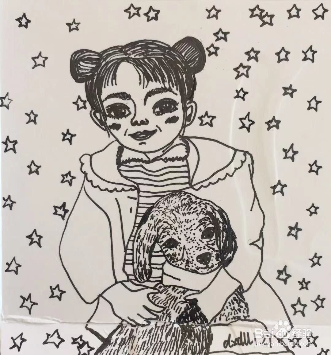 插画教程之艾莎与宠物狗