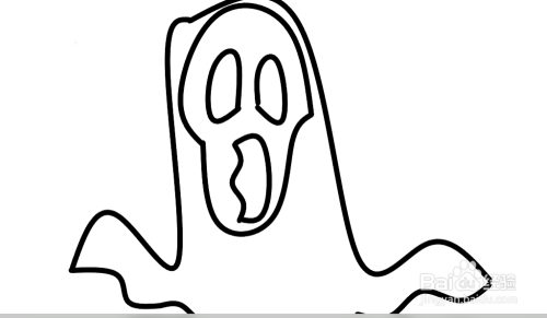 手工/爱好 > 书画/音乐 1 先用画笔勾勒出魔鬼面具头部的轮廓; 2 围绕