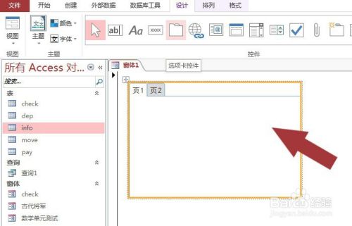 Access数据库中怎么使用选项卡控件