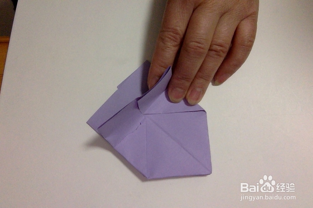 手工折纸 儿童简易折纸垃圾盒子 方盒 双耳盒