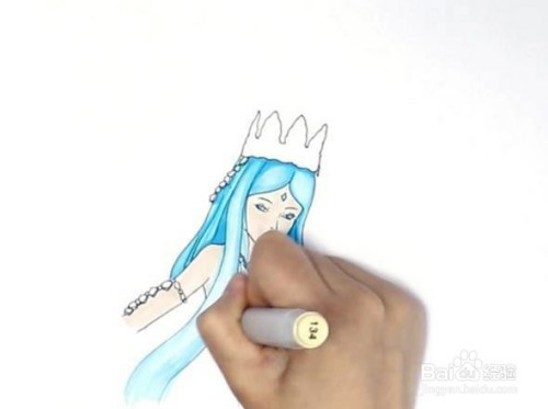 美丽的冰公主怎么画