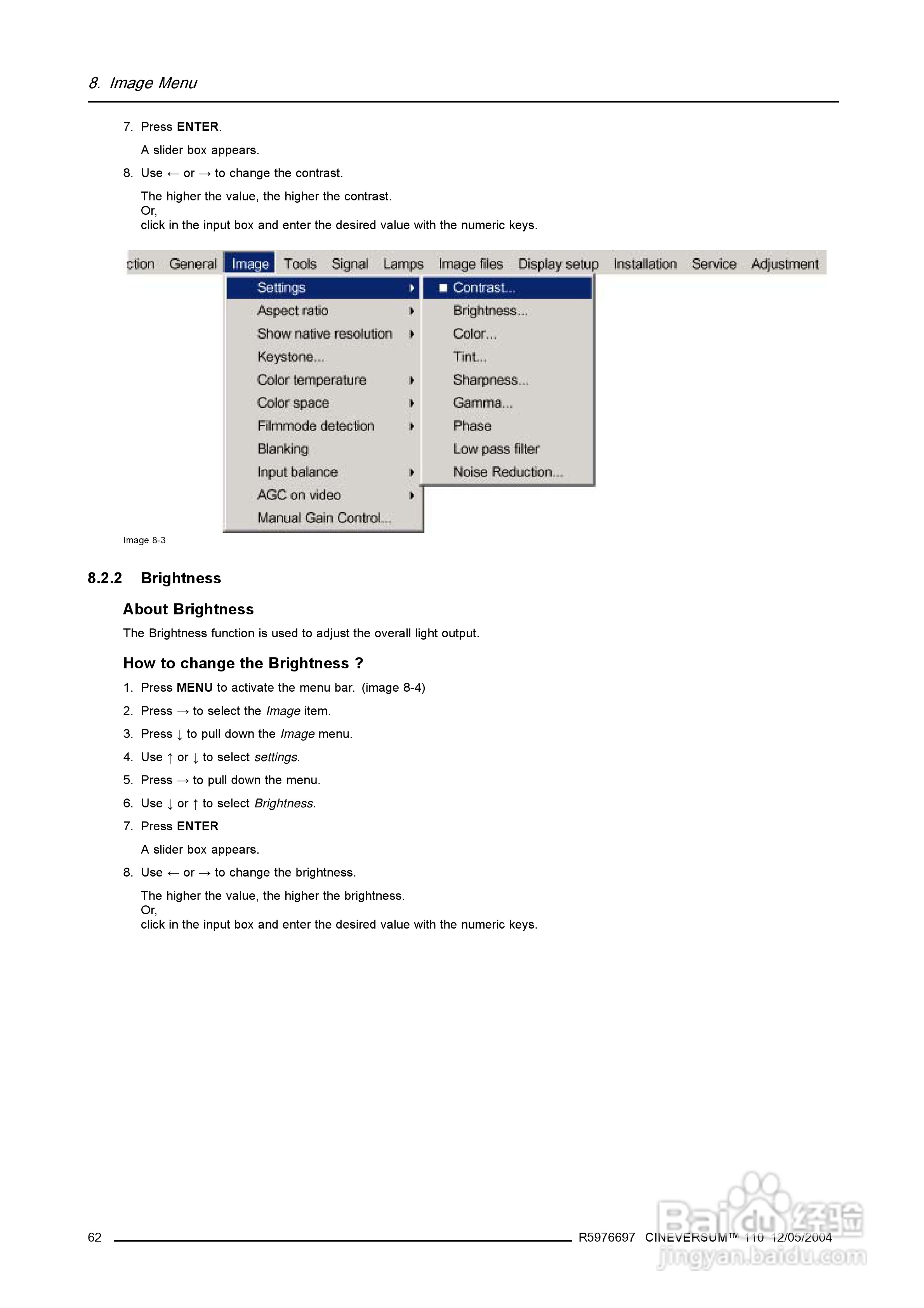 Barco巴可 Cine VERSUM 110投影机说明书:[7]