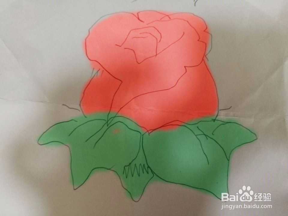 玫瑰花简笔画方法