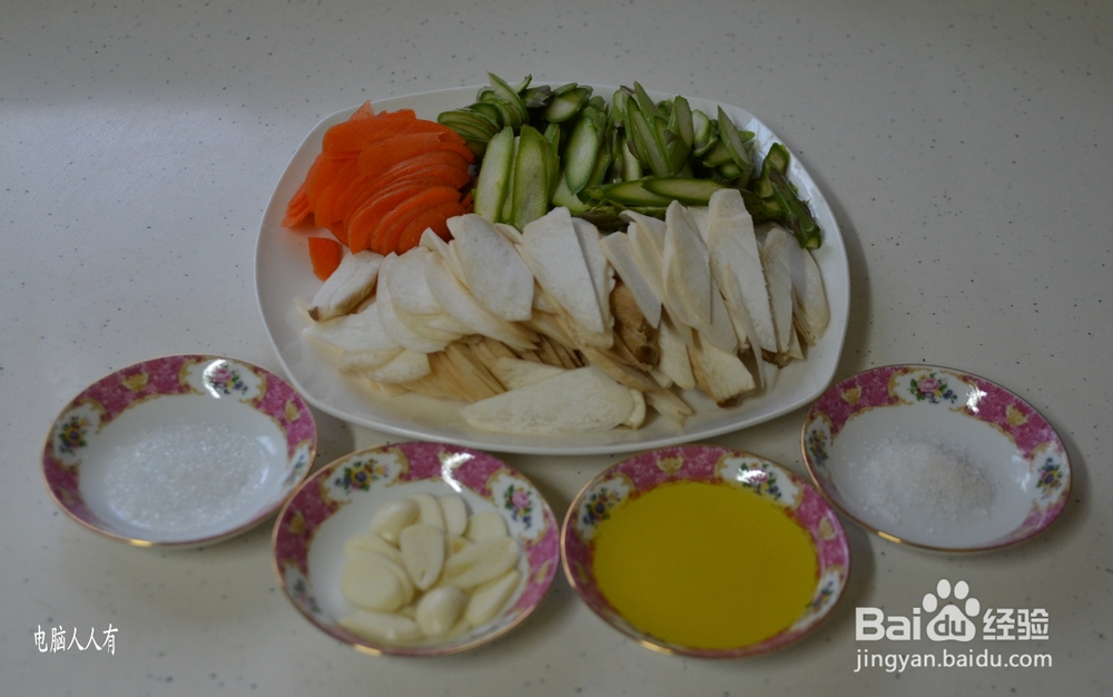 系列美食：[43]鸡腿菇炒芦笋