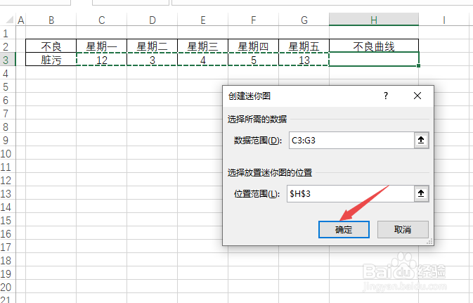 Excel如何制作迷你折线图