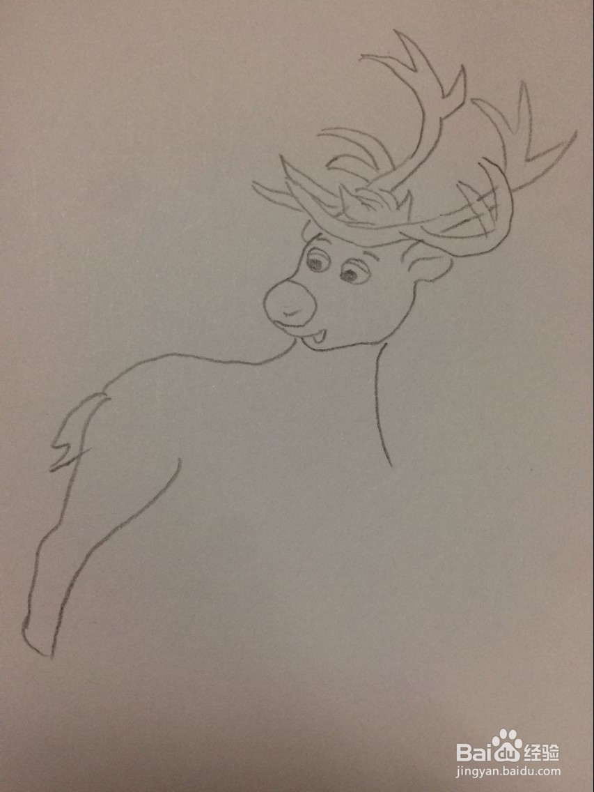 怎样简笔画驯鹿
