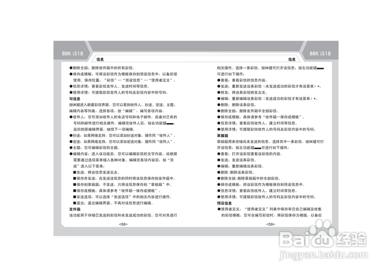 步步高i518手机使用说明书:[4]