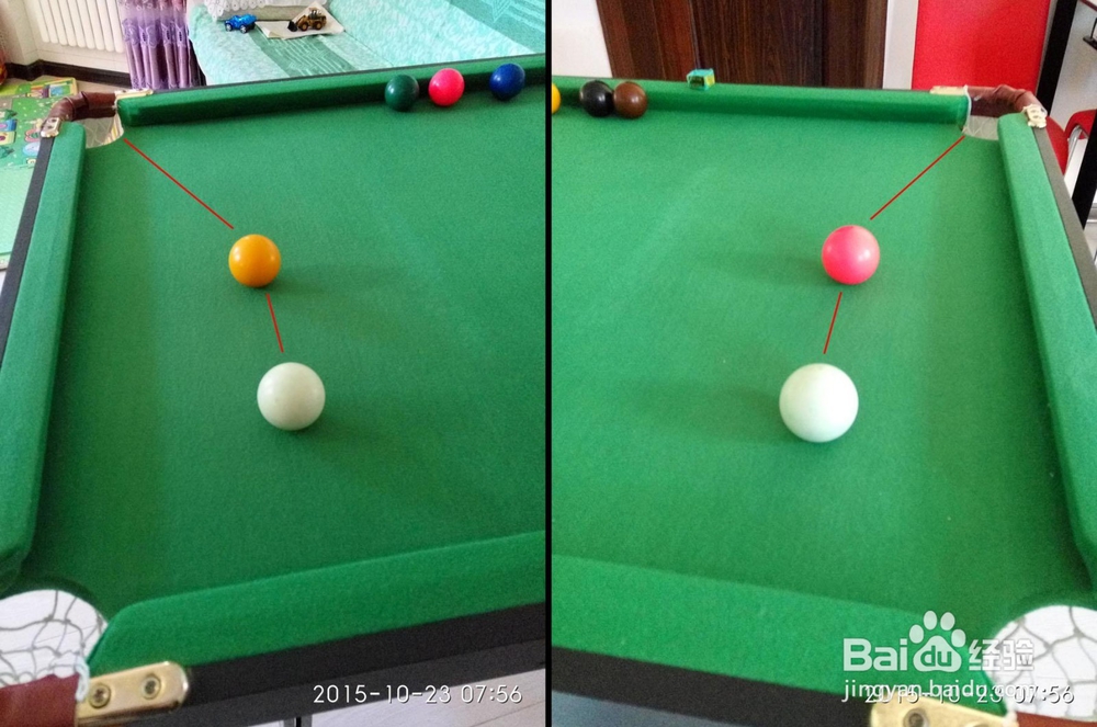用最低成本练习台球进球点记忆和击球姿势方法