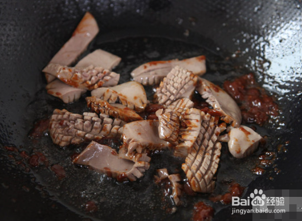 美味的洋葱炒猪腰